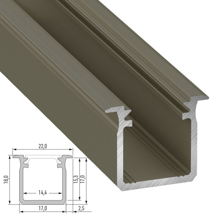 Perfil Aluminio Tipo G 2,02M