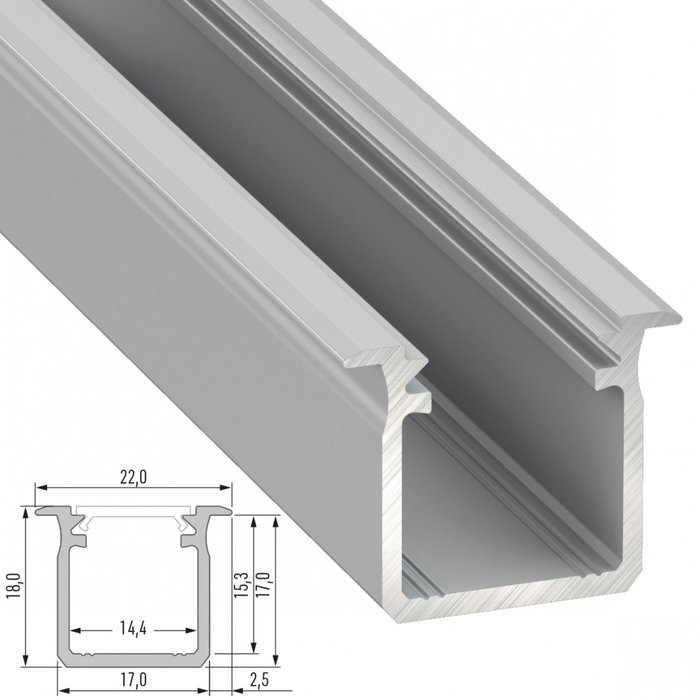 Perfil Aluminio Tipo G 2,02M