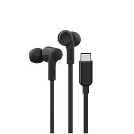 Belkin G3H0002HQBKV2 Auriculares Intraurales USB-C Inalámbricos con Micrófono y Control de Volumen - Signature Sound, IPX5, Almohadillas XXS-L, Negro
