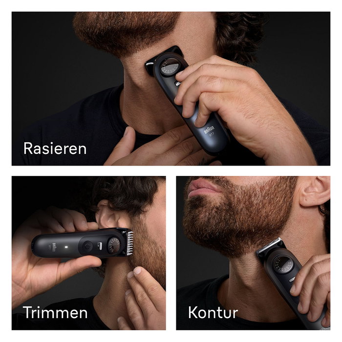 Braun Series 7 BT7520 Recortador de Barba 40 Longitudes Negro Azul - A Prueba de Agua, Recarga por Estación Base, 6 Accesorios, Incluye Maletín Braun Series 7 BT7520 Recortador de Barba 40 Longitudes Negro Azul - A Prueba de Agua, Recarga por Estación Base, 6 Accesorios, Incluye Maletín