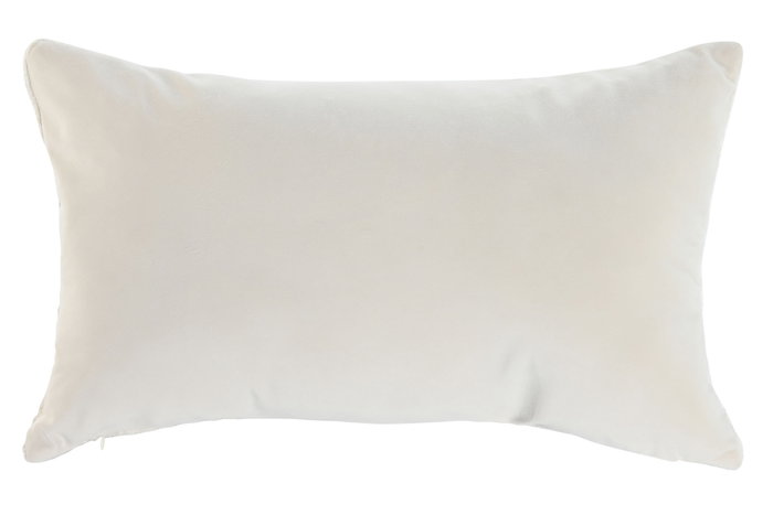 DKD Home Decor Cojín Jacquard PU Blanco con Hebilla DKD Home Decor Cojín Jacquard PU Blanco con Hebilla
