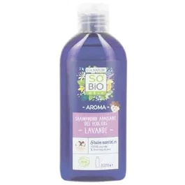 SO'BIO ETIC Champú Calmante Escolar Lavanda 200ml - Con Aceites Esenciales, Certificación Ecocert COSMOS ORGANIC, para Niños