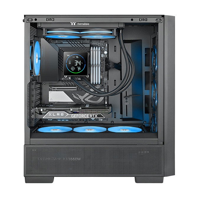 Thermaltake TH240-S V3 ARGB Sync AIO - Refrigeración Líquida Todo en Uno, 240 mm, 2 Ventiladores ARGB, Negro