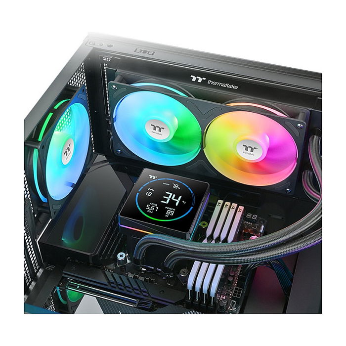 Thermaltake TH240-S V3 ARGB Sync AIO - Refrigeración Líquida Todo en Uno, 240 mm, 2 Ventiladores ARGB, Negro