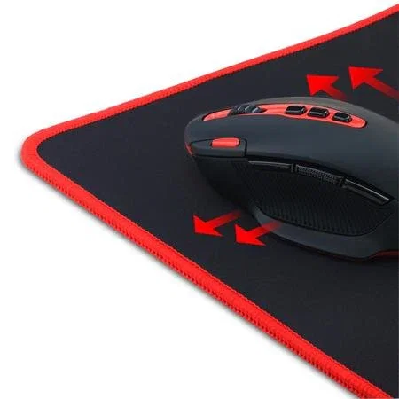 Redragon Kunlun P006A Alfombrilla Gaming Speed XL (88x42 cm) Negra y Roja con Bordes Reforzados - Superficie Tipo Speed y Base Antideslizante