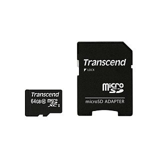 Transcend TS64GUSDXC10 Tarjeta microSDXC 64GB Clase 10 UHS-I con Adaptador SD, Velocidad Lectura 90 MB/s, NAND, Negro Transcend TS64GUSDXC10 Tarjeta microSDXC 64GB Clase 10 UHS-I con Adaptador SD, Velocidad Lectura 90 MB/s, NAND, Negro
