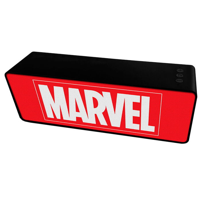 ERT GROUP Altavoz Portatil Inalambrico Marvel 10W RMS 2.1 Stereo Bateria 2000 mAh USB MicroSD AUX Manos Libres REACH ROHS CE