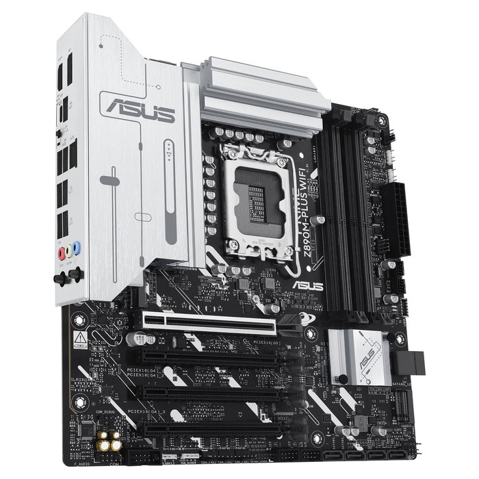 ASUS Z890M-Plus Wifi Placa Base para PC, Intel LGA 1851, DDR5, Wi-Fi 7 (802.11be), Factor de Forma micro ATX