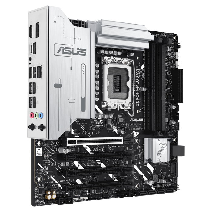 ASUS Z890M-Plus Wifi Placa Base para PC, Intel LGA 1851, DDR5, Wi-Fi 7 (802.11be), Factor de Forma micro ATX