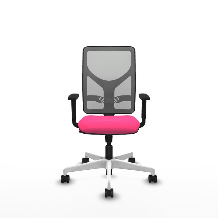 PIQUERAS Y CRESPO Silla de oficina Motilla Rosa y Gris con Mecanismo Sincro PIQUERAS Y CRESPO Silla de oficina Motilla Rosa y Gris con Mecanismo Sincro