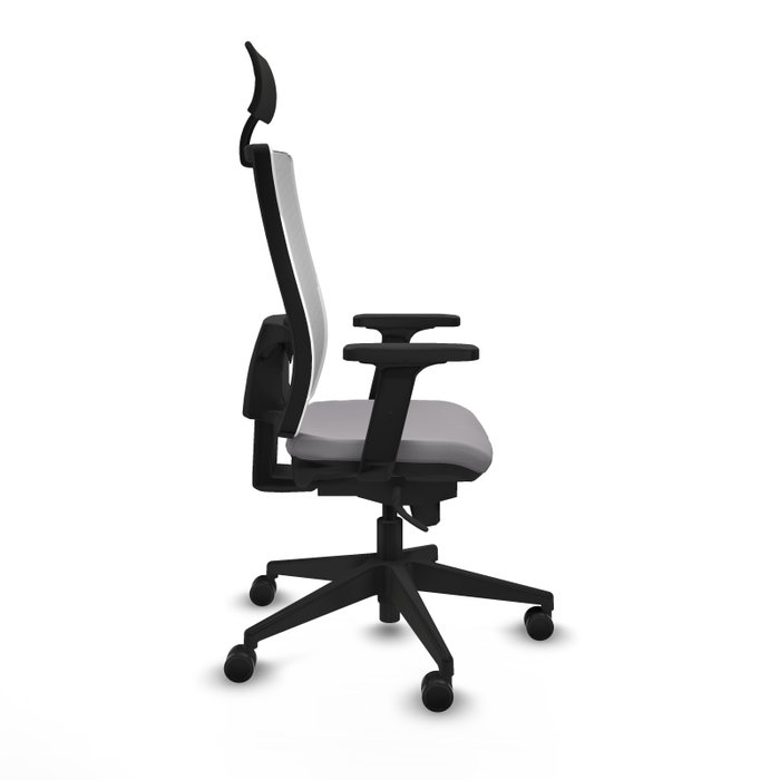 PIQUERAS Y CRESPO Silla de oficina Horna con mecanismo Sincro, Gris y Blanco PIQUERAS Y CRESPO Silla de oficina Horna con mecanismo Sincro, Gris y Blanco