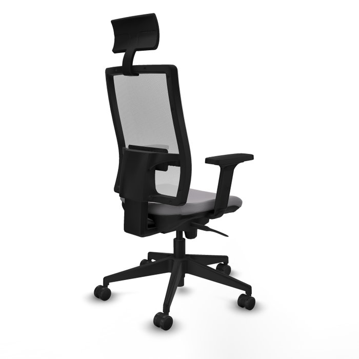 PIQUERAS Y CRESPO Silla de oficina Horna con mecanismo Sincro, Gris y Blanco PIQUERAS Y CRESPO Silla de oficina Horna con mecanismo Sincro, Gris y Blanco