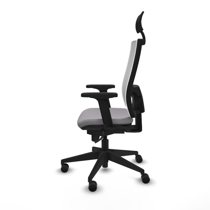 PIQUERAS Y CRESPO Silla de oficina Horna con mecanismo Sincro, Gris y Blanco PIQUERAS Y CRESPO Silla de oficina Horna con mecanismo Sincro, Gris y Blanco
