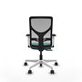 PIQUERAS Y CRESPO Silla de oficina Motilla con mecanismo Sincro/Traslack Turquesa y Gris