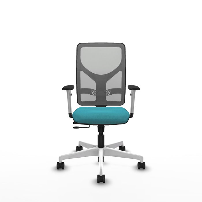 PIQUERAS Y CRESPO Silla de oficina Motilla con mecanismo Sincro/Traslack Turquesa y Gris