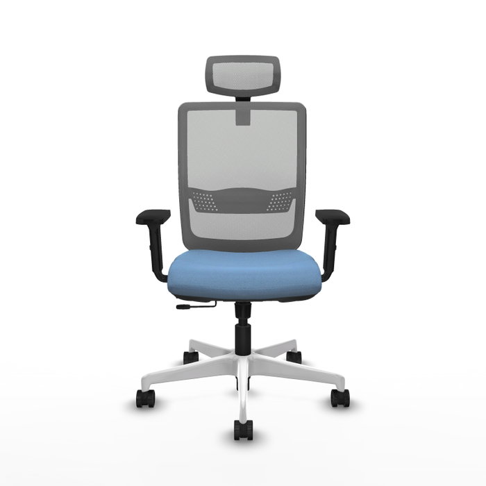 PIQUERAS Y CRESPO Silla de oficina Haches con mecanismo Sincro/Traslack Azul cielo y Gris PIQUERAS Y CRESPO Silla de oficina Haches con mecanismo Sincro/Traslack Azul cielo y Gris