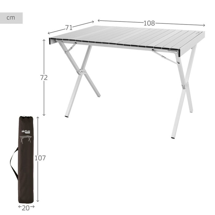 Mesa Plegable Aktive 108 x 72 x 71 cm (2 Unidades) Mesa Plegable Aktive 108 x 72 x 71 cm (2 Unidades)