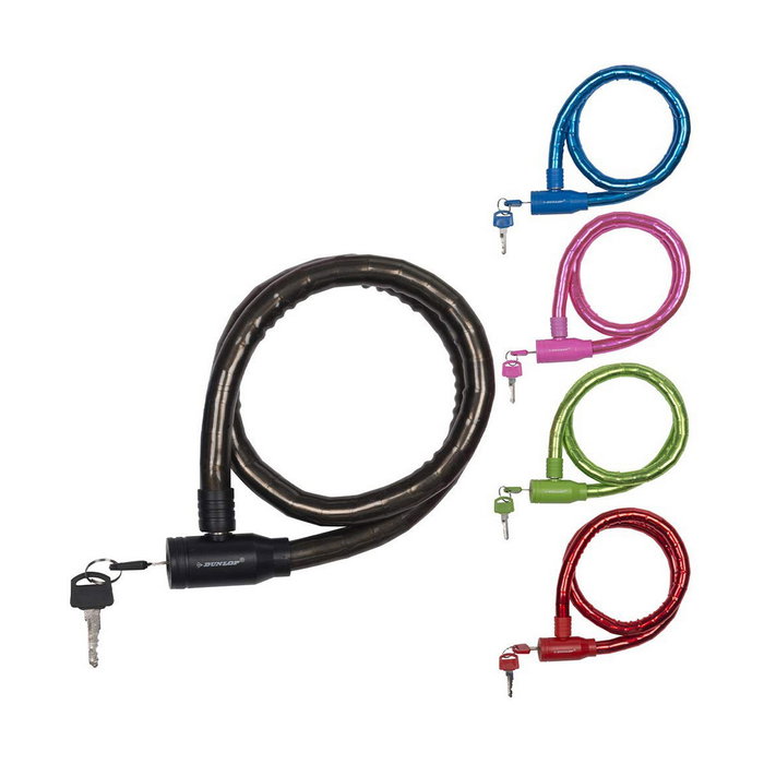 Dunlop Candado de cable ø18mm 65cm colores surtidos