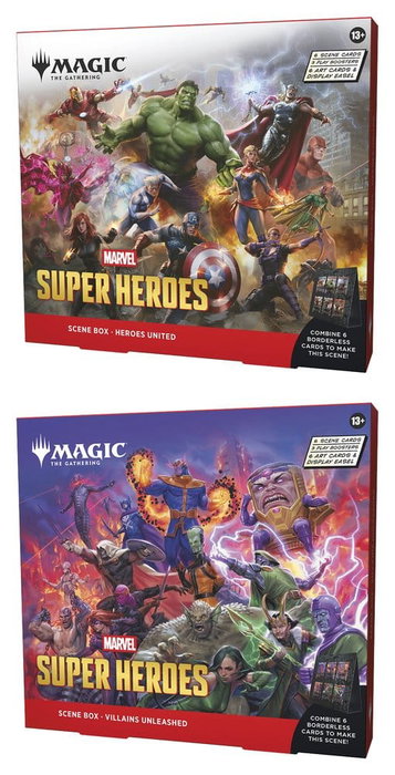 Wizards of the Coast Magic the Gathering Marvel Super Heroes Cajas de escena (4) inglés Wizards of the Coast Magic the Gathering Marvel Super Heroes Cajas de escena (4) inglés