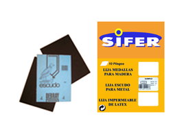 SIFER Set de 10 Lijas para Metal 230x280 mm Grano 0-180