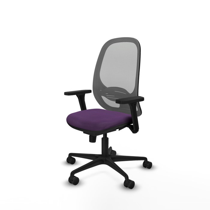 PIQUERAS Y CRESPO Silla de oficina Cilanco con mecanismo Sincro, Morado y Gris