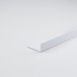 Arcansas Perfil de Ángulo en L de Aluminio Pintado en Blanco para Bricolaje, 1000 x 30 x 15 mm