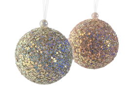 DKD Home Decor Decoración Colgante Navidad Fantasia Rosa Lila Espuma PVC 8 x 16 x 8 cm (12 Unidades)