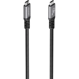 Aisens A107-0990 Cable USB 3.2 Gen 2 Tipo-C a Tipo-C, Macho a Macho, 10Gbps, 100W PD 3.0, 5 Metros, Negro