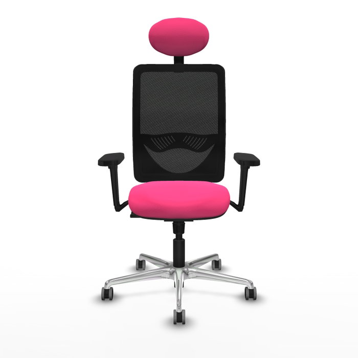 PIQUERAS Y CRESPO Silla de oficina Zulema Rosa con mecanismo Sincro
