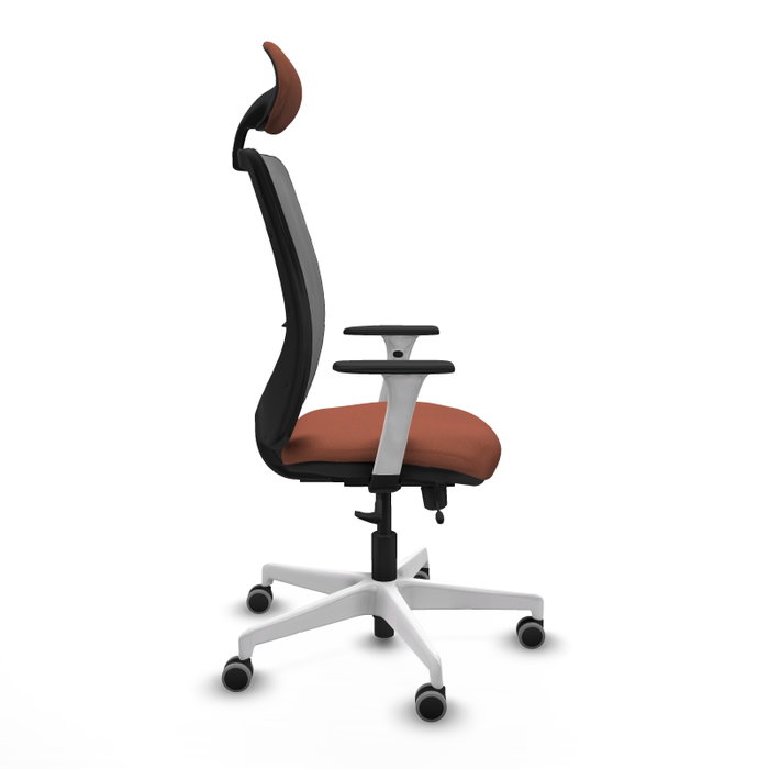 PIQUERAS Y CRESPO Silla de Oficina Zulema Marrón y Gris con Mecanismo Sincro/Traslack