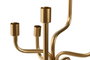 DKD Home Decor Candelabro de Metal Dorado para 5 Velas