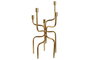 DKD Home Decor Candelabro de Metal Dorado para 5 Velas