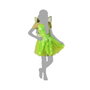 Disfraz Hada Madrina Verde Brillante para Niña con Alas y Vestido Corto, 3-4 Años