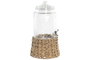 DKD Home Decor Dispensador de Bebidas de Cristal y Mimbre 6L