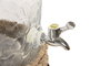 DKD Home Decor Dispensador de Bebidas de Cristal y Mimbre 6L
