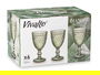 Vivalto Copa Diamante Verde 330 ml Vidrio con separador 8.8x16.8x8.8 cm (Set de 24)