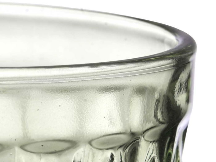 Vivalto Copa Diamante Verde 330 ml Vidrio con separador 8.8x16.8x8.8 cm (Set de 24)