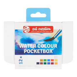 Talens Art Creation Acuarelas Pocket Box Estuche 12 Pastillas Colores Surtidos