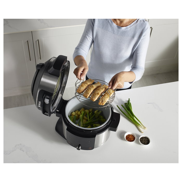 Ninja Foodi OL550EU Multikocher 11 en 1, 6 Litros, 1460W, Negro y Acero Inoxidable