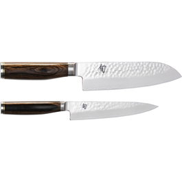 Kai KAI Shun Premier Tim Mälzer Set de 2 cuchillos con acero Damascus y núcleo VG-MAX de 16,5/18 cm