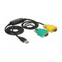 DeLOCK Adaptador USB 2.0 Tipo A a 2 x Serial DB9 RS-232 63466