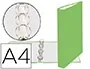 Exacompta Carpeta de 4 Anillas 30mm DIN A4 Cartón Forrado Verde Anís