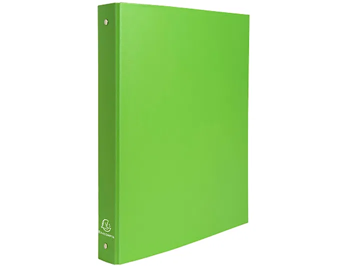 Exacompta Carpeta de 4 Anillas 30mm DIN A4 Cartón Forrado Verde Anís