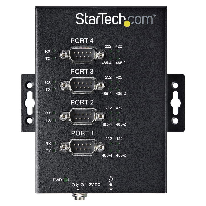 StarTech USB-Serienadapter, 4-Port, RS232/422/485, industriell, USB zu Seriell Konverter mit 15 kV ESD-Schutz StarTech USB-Serienadapter, 4-Port, RS232/422/485, industriell, USB zu Seriell Konverter mit 15 kV ESD-Schutz