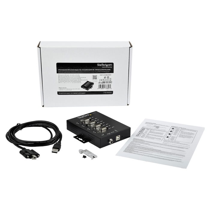 StarTech USB-Serienadapter, 4-Port, RS232/422/485, industriell, USB zu Seriell Konverter mit 15 kV ESD-Schutz StarTech USB-Serienadapter, 4-Port, RS232/422/485, industriell, USB zu Seriell Konverter mit 15 kV ESD-Schutz