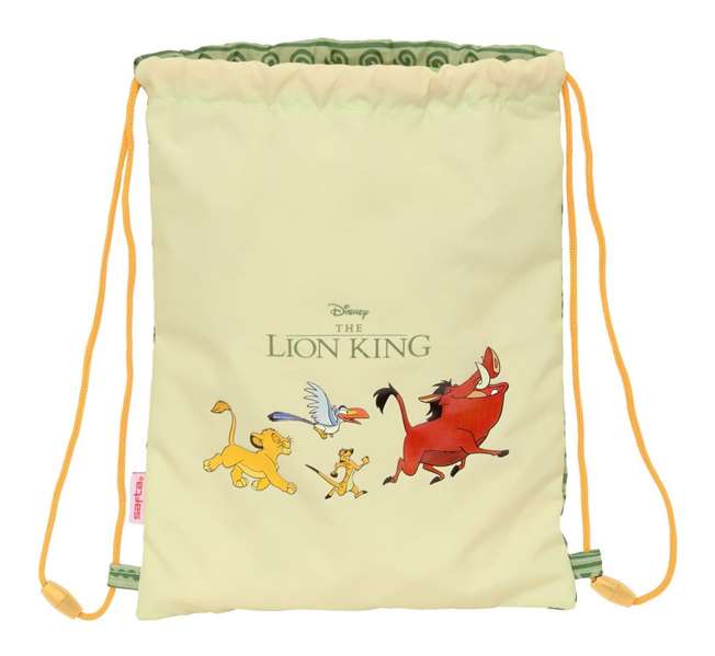 Bolsa Mochila con Cuerdas Mufasa Verde Beige 26 x 34 x 1 cm