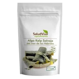 SALUD VIVA Alga Kelp Salvaje en Polvo 100Gr - Alga Kelp Ecológica, Vegano, Bio, 100g