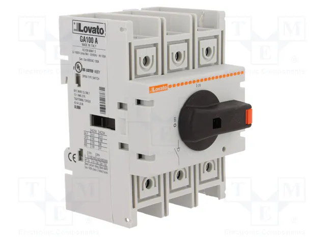 LOVATO ELECTRIC Interruptor de aislamiento GA 3 polos 100A LOVATO ELECTRIC Interruptor de aislamiento GA 3 polos 100A