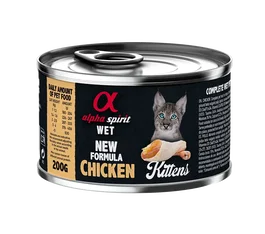 Alpha Spirit Feline Kitten Pollo Lata Caja 6x200g
