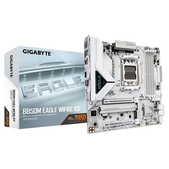 Gigabyte B850M EAGLE WIFI6E ICE Blanco, AMD AM5, Micro ATX, DDR5